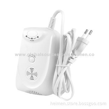 100-240V AC Dual-sensor Gas and CO Independent Alarm with 9V Rechargeable Backup Battery